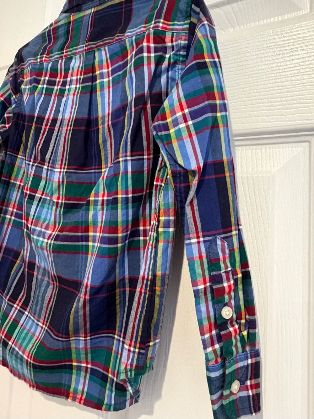 Ralph Lauren Boys 4/4T Multicolor Plaid Natural Stretch Cotton Button Down